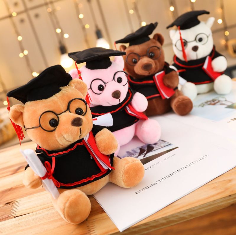 Cute Graduation Bear Stuffed Animal with Graduation Hat