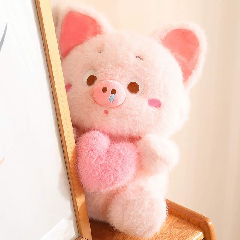 Custom Design Supported Cute Pink Pig Plush Doll, Soft Fluffy Pig Stuffed Animal, OEM/ODM Customizable Pig Plush Toy for Kids & Gifts