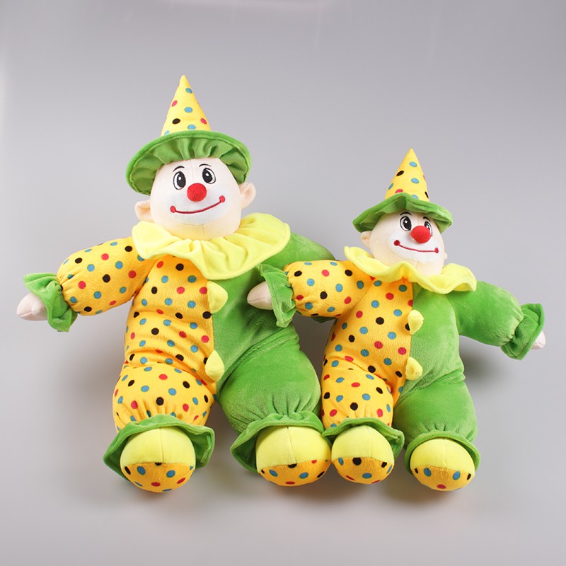 Custom cartoon circus clown plush toys based on customer artwork