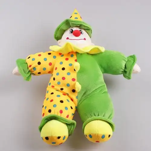 Custom cartoon circus clown plush toys based on customer artwork