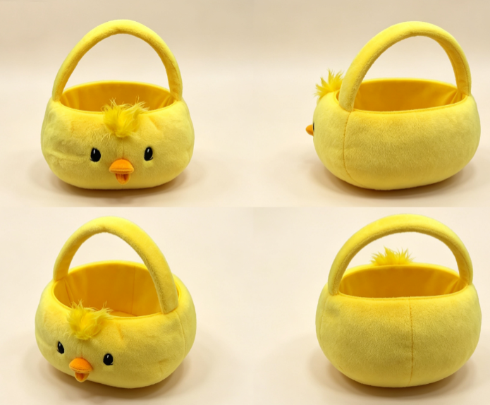 Plushed Golden Chick Basket